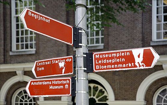 标识,阿姆斯特丹,荷兰,欧洲