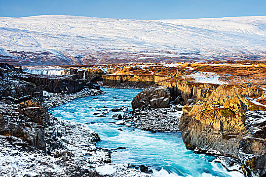欧洲,冰岛,神灵瀑布,瀑布