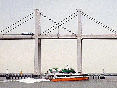 桥,友谊,新,连接,澳门,岛屿,中国,四月,2009年
