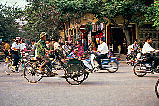 自行车,城市,越南