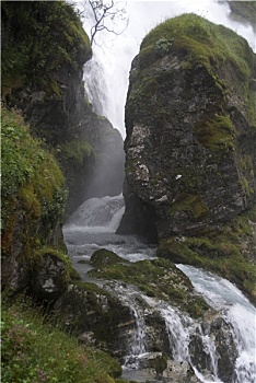 岩石,河流,峡谷,旁白,瀑布