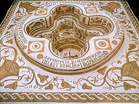 罗马,镶嵌图案,6世纪,广告,艺术家,未知