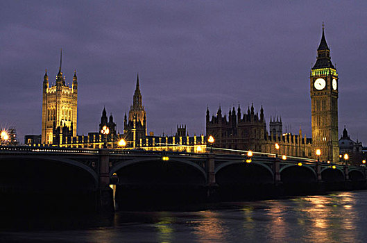 政府建筑,大本钟,议会大厦,威斯敏斯特桥,伦敦,英格兰