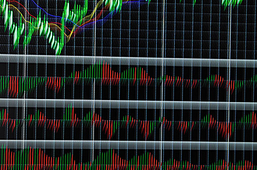 股票市场,图表,大,液晶显示屏,展示,特写,微距