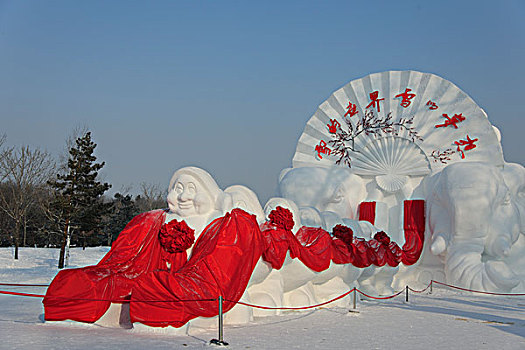 哈尔滨太阳岛公园雪雕展