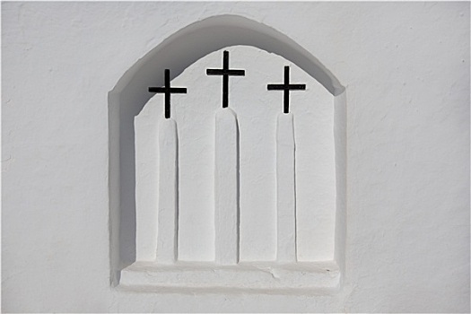 伊比萨岛,白色,教堂,巴利阿里群岛