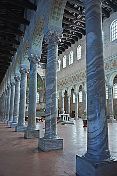 教堂中殿,大教堂,拉文纳,艾米利亚-罗马涅大区,意大利