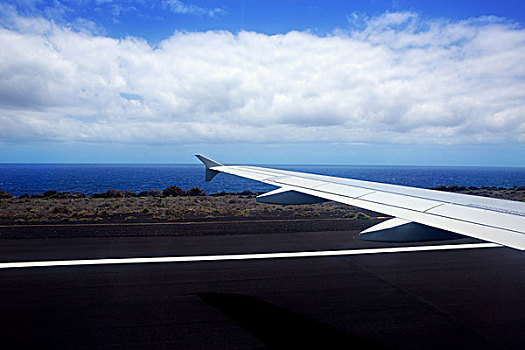 飞机,降落,加纳利群岛