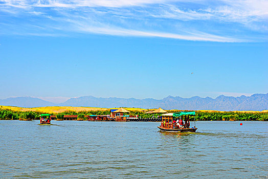 宁夏回族自治区,沙湖景观