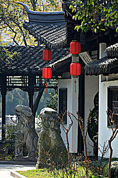 红灯笼,中式建筑