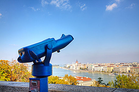 俯视,布达佩斯,双筒望远镜