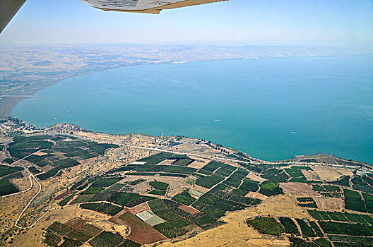 航拍,加利利海,以色列