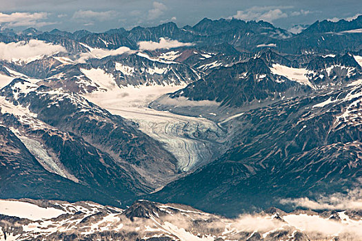 冰河,山脉,阿拉斯加,大幅,尺寸