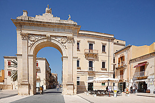 大门,主要街道,诺托,世界遗产,文化,场所,省,锡拉库扎,西西里,意大利,欧洲