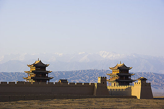 嘉峪關,要塞,長城,甘肅,中國