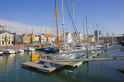 帆船,港口,荷兰