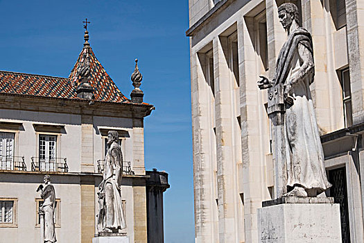葡萄牙,老,大学,可因布拉,雕塑,靠近,正门入口,校园,使用,只有
