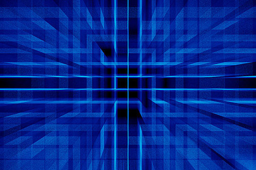 立方体径向纵深运动科技感海报抽象背景