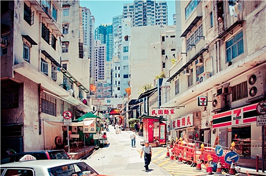 街道,风景,湾仔,香港