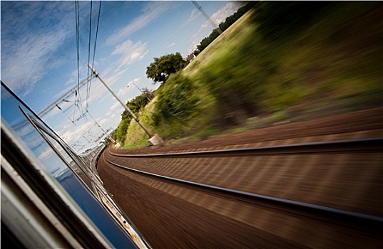 铁路,风景,迅速,移动,列车