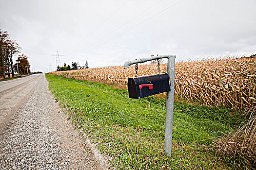 邮箱,乡村道路,安大略省,加拿大