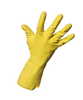 黄色,防护,手套,隔绝,白色背景,背景