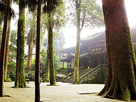 峨眉山庭院