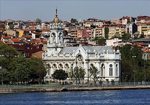保加利亚,教堂,铸铁,金角湾,伊斯坦布尔,土耳其