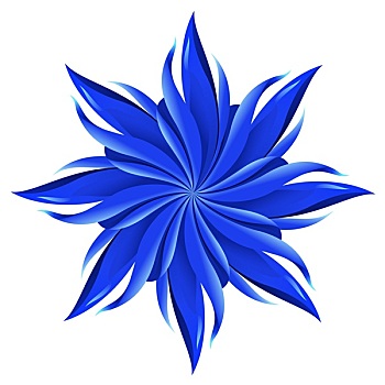 抽象,蓝花