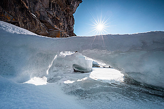 冰块,贝加尔湖,伊尔库茨克,区域,西伯利亚,俄罗斯