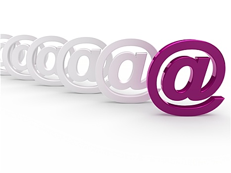 紫色,白色,电子邮件,标识