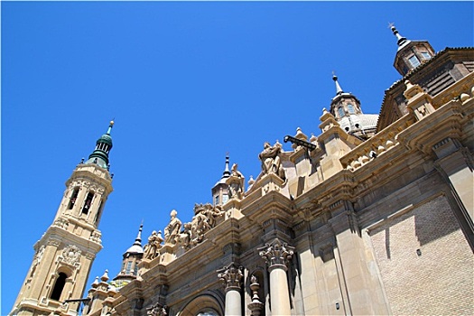 大教堂,萨拉戈萨,城市,西班牙,户外
