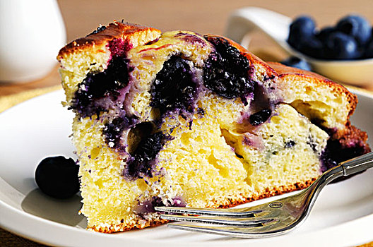 乳清干酪,蓝莓蛋糕,特写