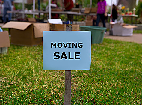 移动,销售,美洲,周末,院子,绿色,草坪