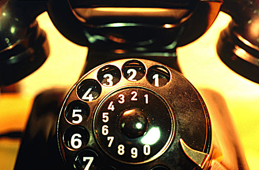 怀旧,电话,老,黑色,特写,拨号,陈旧,废弃,和谐,象征,概念,过去,坚实,网络,科技,沟通,电讯