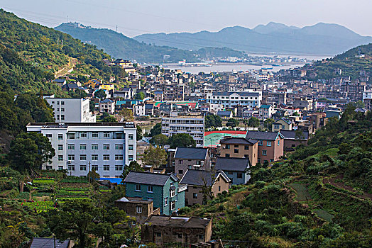 象山,石浦,俯瞰,全景,小镇