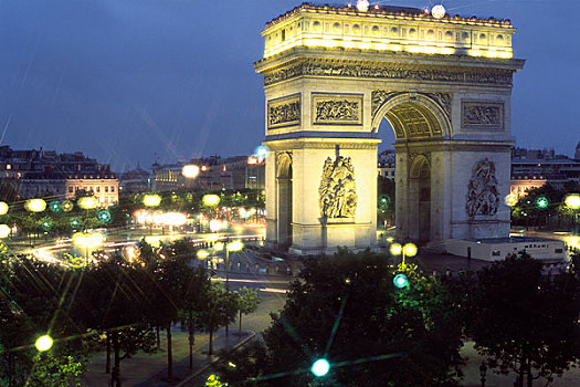 法国,巴黎,拱形,景观灯