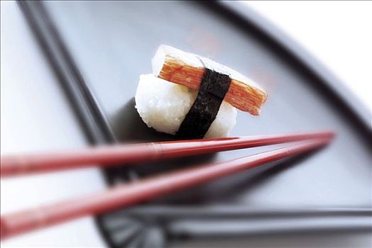 寿司,黑色,盘子,筷子