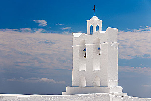 钟楼,小教堂,岛屿,西弗诺斯岛