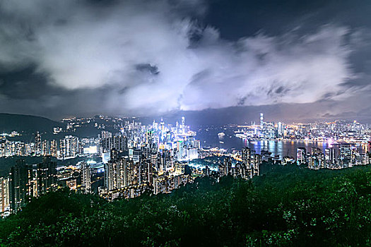 全景,风景,摩天大楼,现代,城市