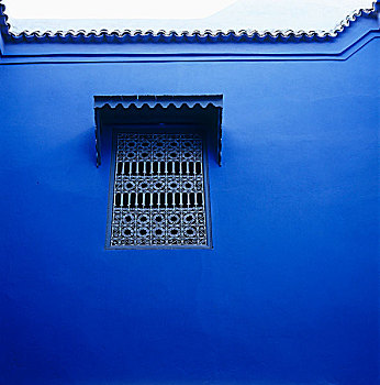 活力,蓝色,墙,传统,房子,摩洛哥,装饰,普罗旺斯地区艾克斯,逮捕