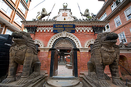 尼泊尔加德满都帕坦杜巴广场神庙
