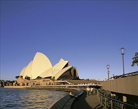 澳大利亚,悉尼,全景,歌剧院,散步场所,海边