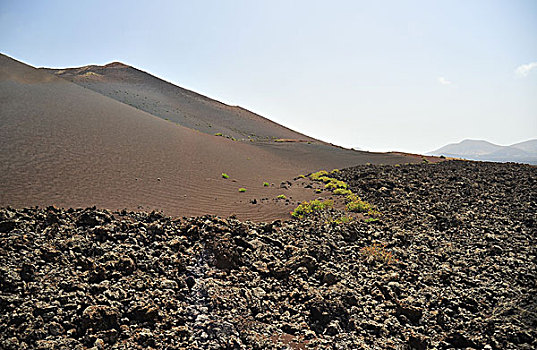 火山岩,风景,蒂玛法雅国家公园,兰索罗特岛,加纳利群岛,西班牙,欧洲