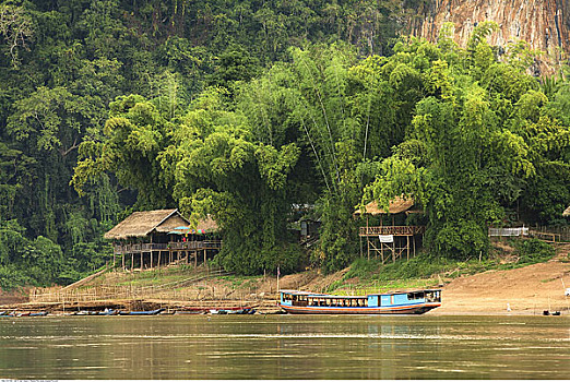 房子,湄公河,老挝