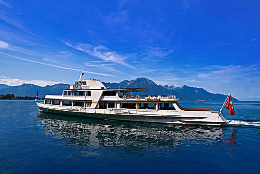 莱曼,日内瓦湖,船,瑞士