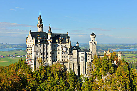 城堡,靠近,巴伐利亚,德国,欧洲