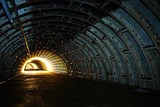 灯,结束,隧道