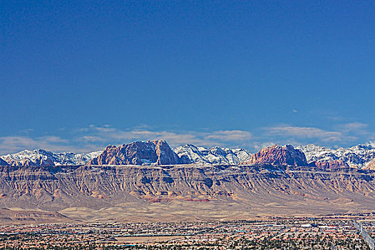 冬天,风景,山,户外,拉斯维加斯,埃菲尔铁塔,细条,内华达,美国,北美