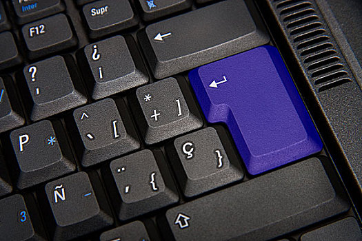 黑色,键盘,蓝色,按键